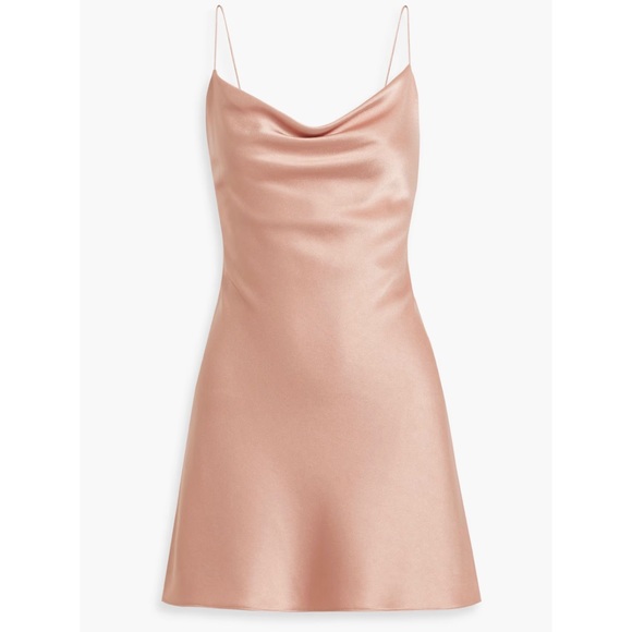 Alice + Olivia Harmony draped satin-crepe mini dress - Picture 1 of 14